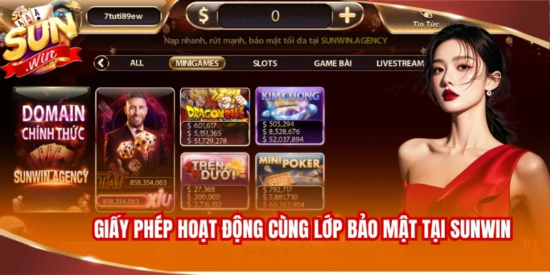 Giấy phép hoạt động cùng lớp bảo mật tại SUNWIN