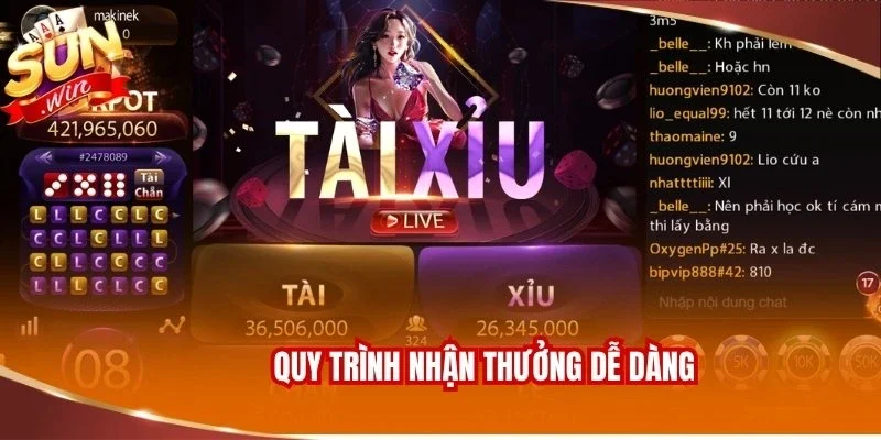 Quy trình nhận thưởng dễ dàng